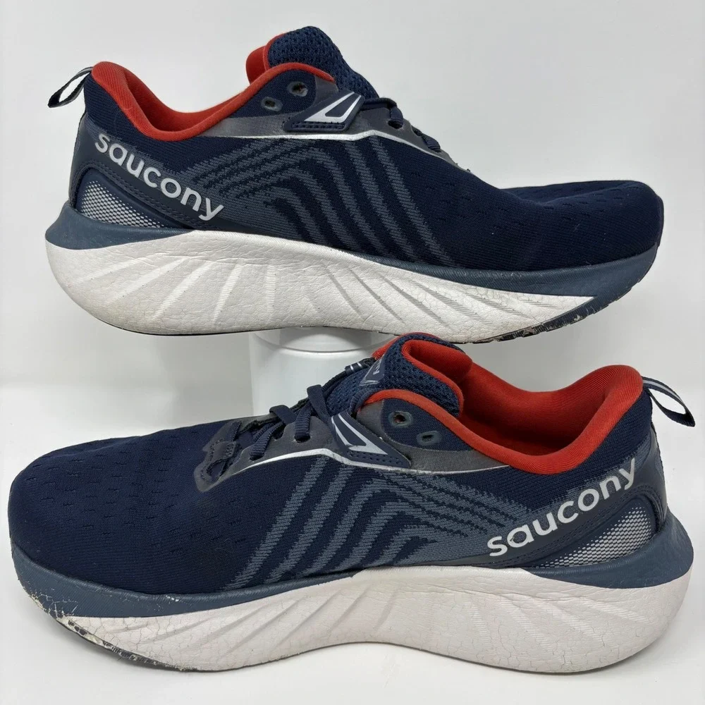 Saucony Triumph 22 Men's Size 10 Navy Orange Running Shoes (S20964-144)